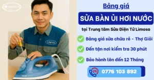 Bảng giá sửa bàn ủi hơi nước tại Sửa Điện Tử Limosa