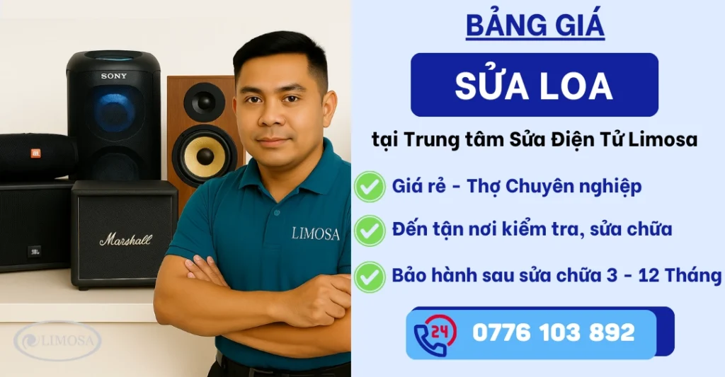 Bảng giá sửa loa tại Sửa Điện Tử Limosa