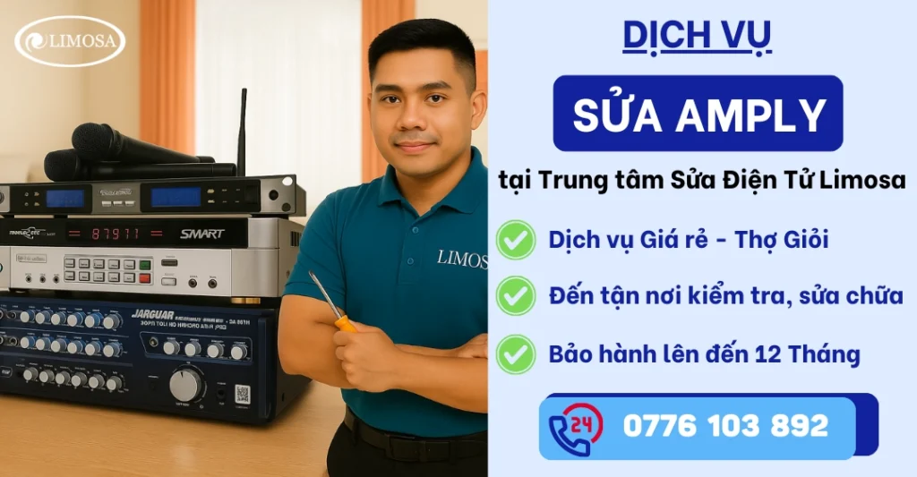 Sửa amply tại Sửa Điện Tử Limosa