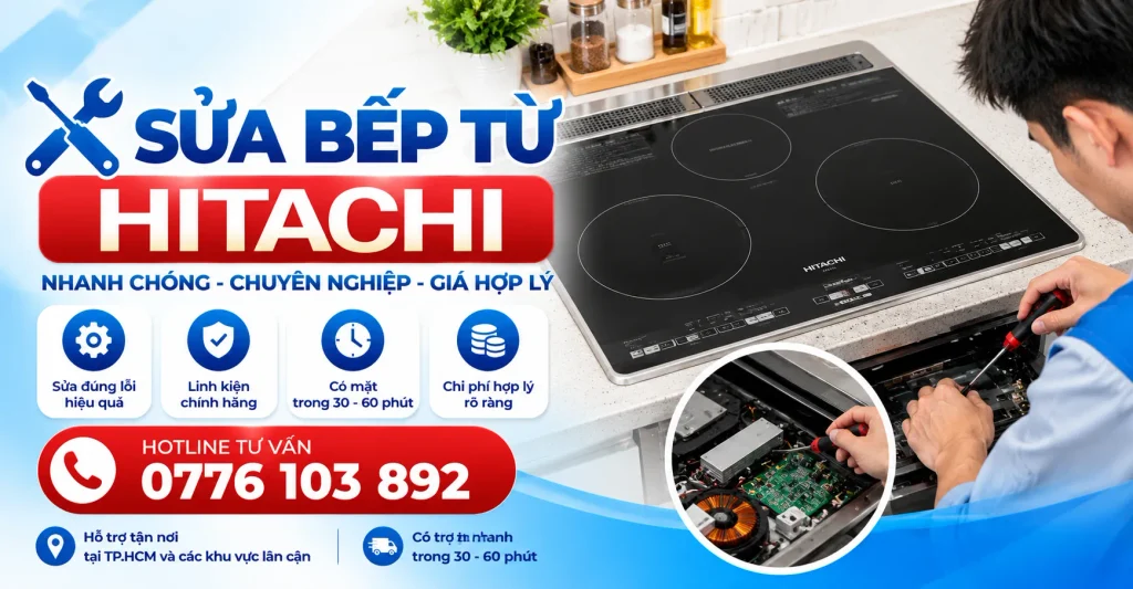 Sửa bếp từ Hitachi tại Sửa Điện Tử Limosa