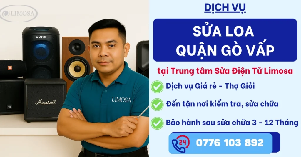 Sửa loa quận Gò Vấp tại Sửa Điện Tử Limosa