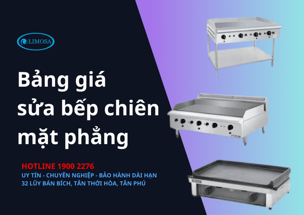 bảng giá sửa bếp chiên mặt phẳng