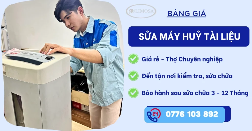 Bảng giá sửa máy hủy tài liệu - Dịch vụ Sửa chữa tận nơi, Giá rẻ