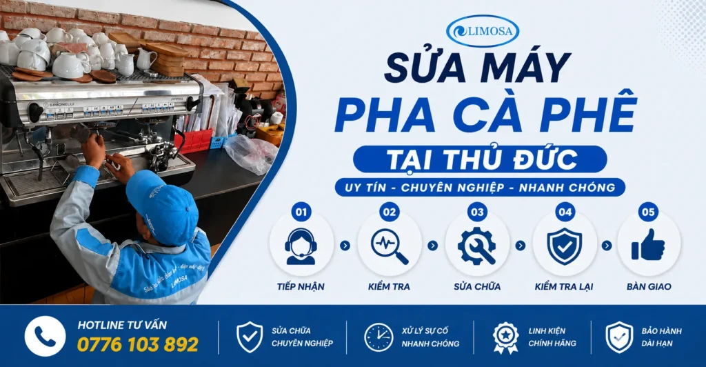 Sửa máy pha cà phê tại Thủ Đức tại Sửa Điện Tử Limosa