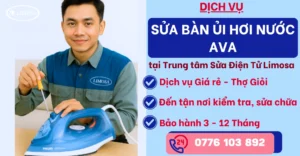 Sửa Bàn Ủi Hơi Nước Ava tại Sửa Điện Tử Limosa
