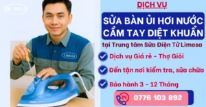 Sửa Bàn Ủi Hơi Nước Cầm Tay Diệt Khuẩn tại Sửa Điện Tử Limosa
