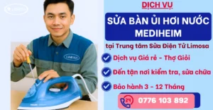 Sửa Bàn Ủi Hơi Nước Mediheim tại Sửa Điện Tử Limosa