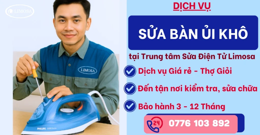 Sửa Bàn Ủi Khô tại Sửa Điện Tử Limosa