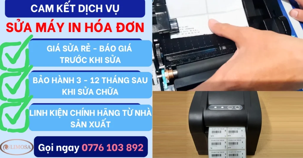 Cam kết dịch vụ sửa máy in hoá đơn tại Sửa Điện Tử Limosa