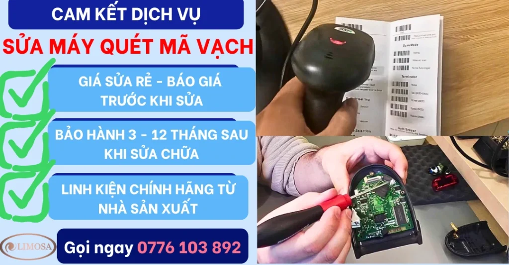 Cam kết dịch vụ Sửa Máy quét mã vạch