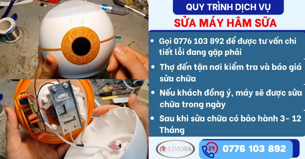 Quy trình dịch vụ Sửa Máy Hâm Sữa tại Sửa Điện Tử Limosa