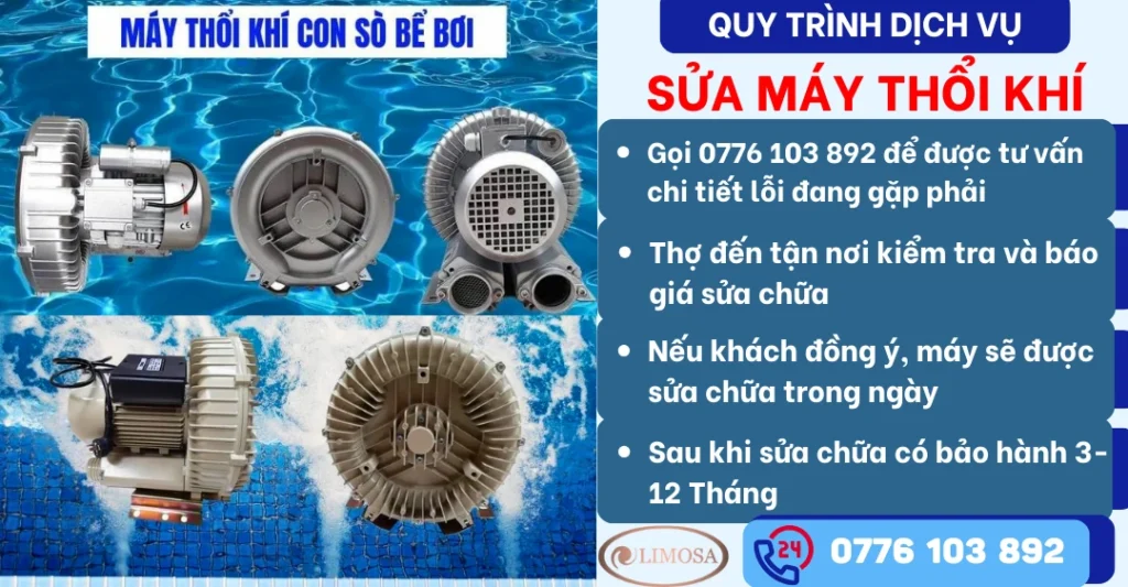 Quy trình dịch vụ sửa máy thổi khí - Hình minh hoạ sửa máy thổi khí tạo Oxy