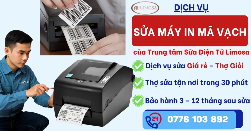 Sửa máy in mã vạch sửa điện tử Limosa
