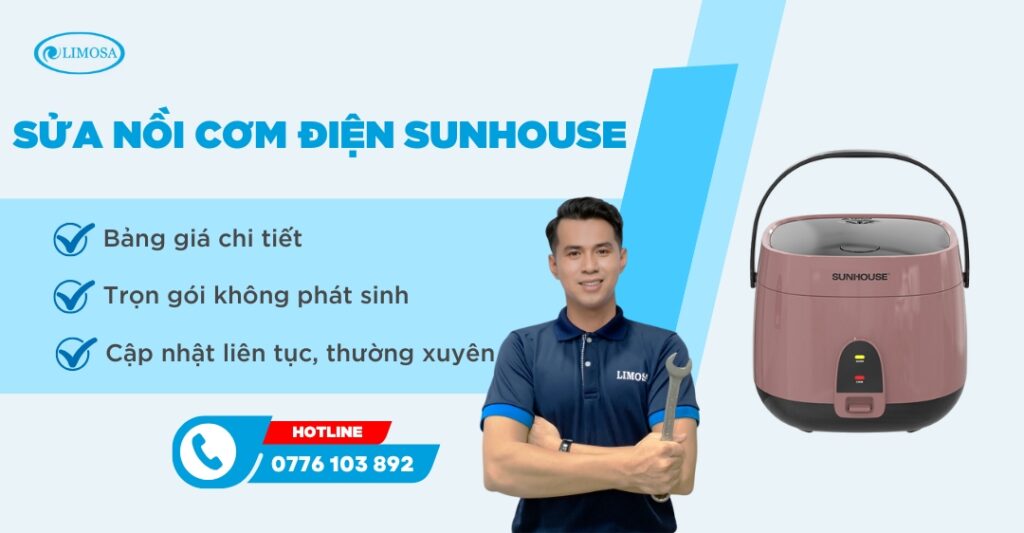 sửa nồi cơm điện sunhouse