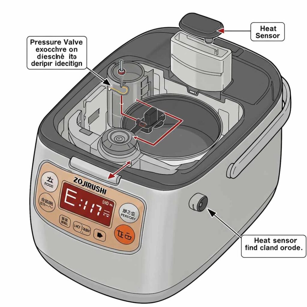 Lỗi E17 nồi cơm Zojirushi là gì?