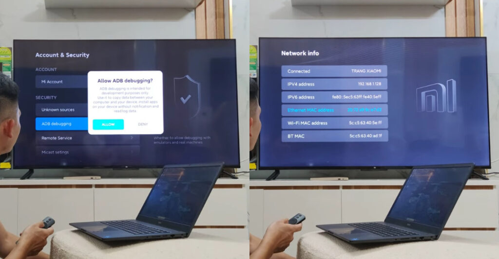 mở khóa bằng laptop