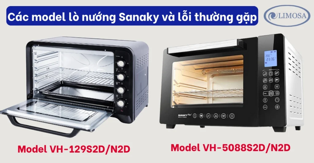 Các model lò nướng Sanaky và lỗi thường gặp
