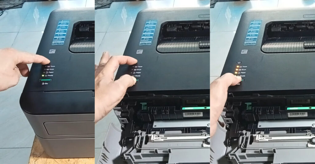 cách khắc phục máy in brother hl l2321d báo đèn toner