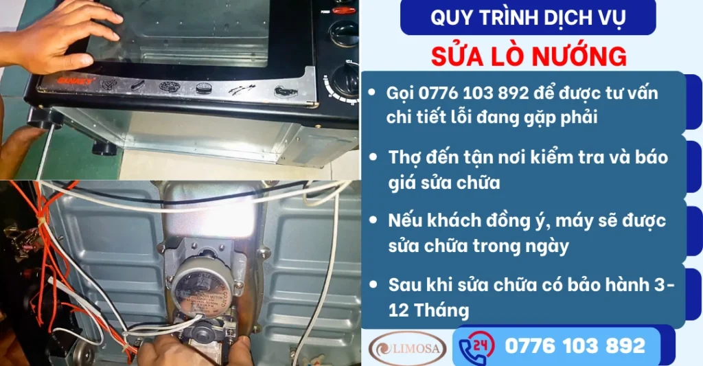 Quy trình dịch vụ sửa lò nướng