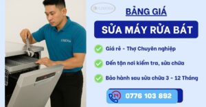 Bảng giá sửa máy rửa bát - Cập nhật mới nhất