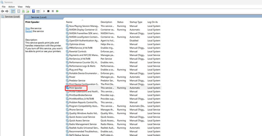 máy in nhận lệnh chậm