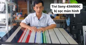 tivi Sony 43W800C bị sọc màn hình