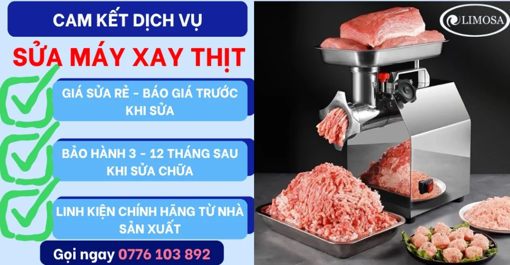 Cam kết dịch vụ sửa máy xay thịt tại Sửa Điện Tử Limosa 