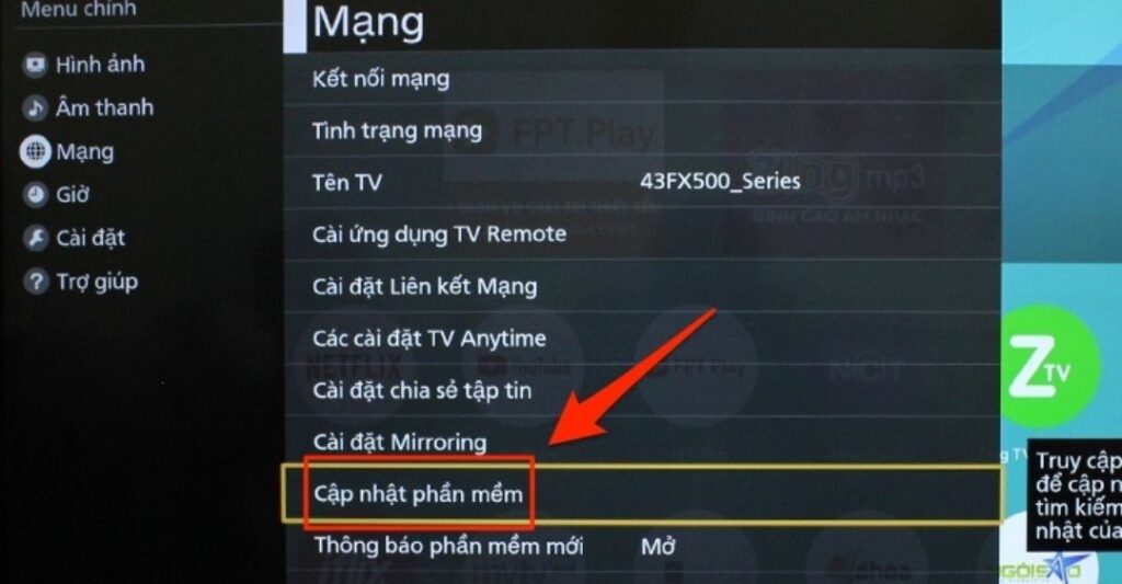 Cập nhật phần mềm (firmware)