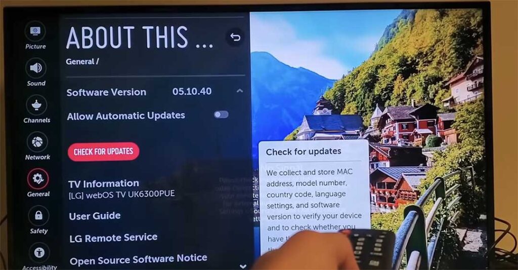 Cập nhật phần mềm tivi
