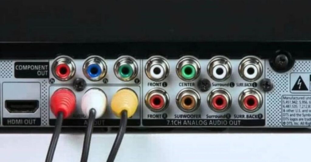 Dây AV (RCA) nếu dùng cổng analog