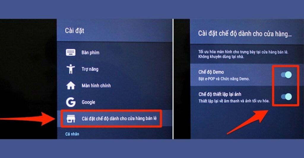 Giới thiệu về chế độ Demo/Store Mode
