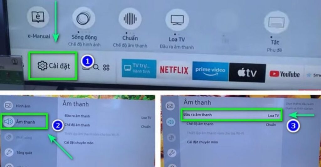 Hướng dẫn bật Bluetooth trên tivi Samsung