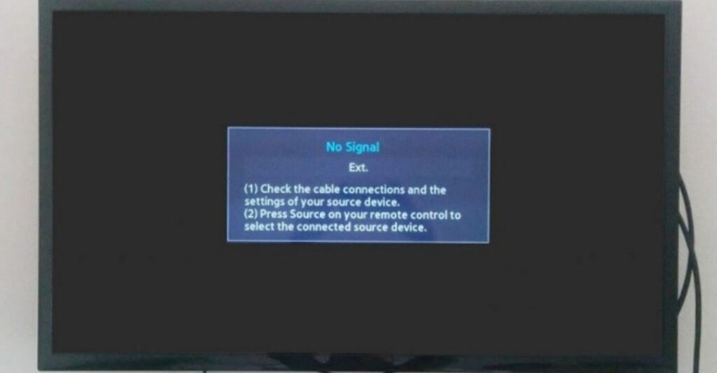 Màn hình hiển thị thông báo “No signal” hoặc mất tín hiệu