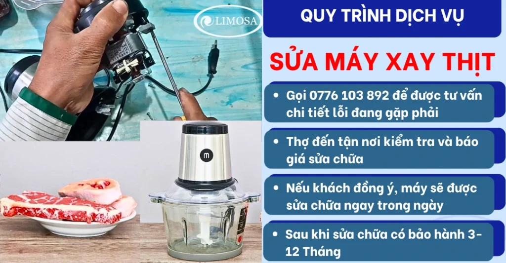 Quy trình sửa máy xay thịt Uy tín, Giá rẻ