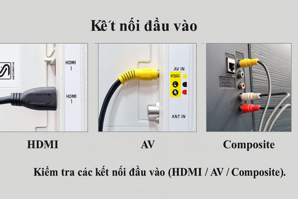 Kiểm tra kết nối dây loa và cáp tín hiệu