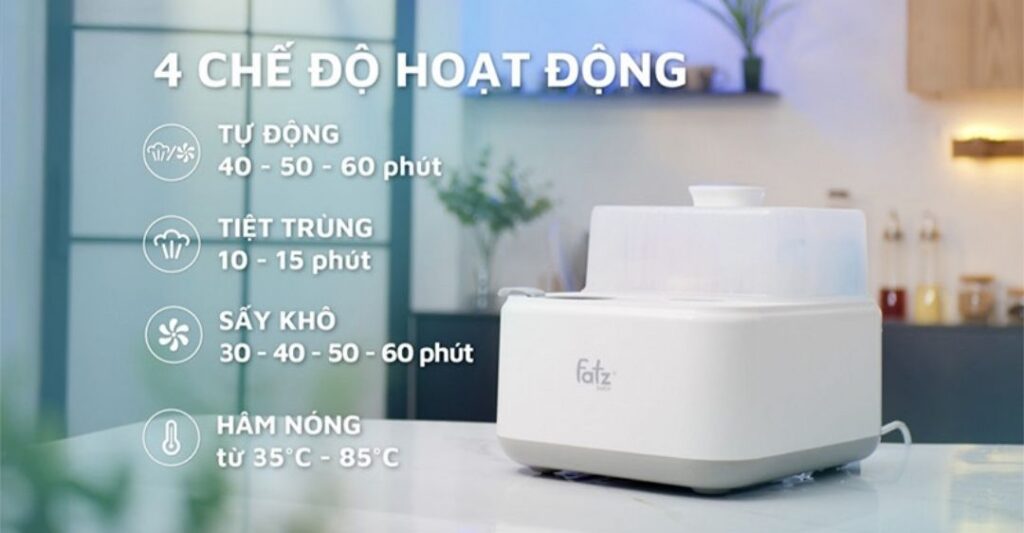 Chức năng của máy tiệt trùng Fatzbaby hơi nước