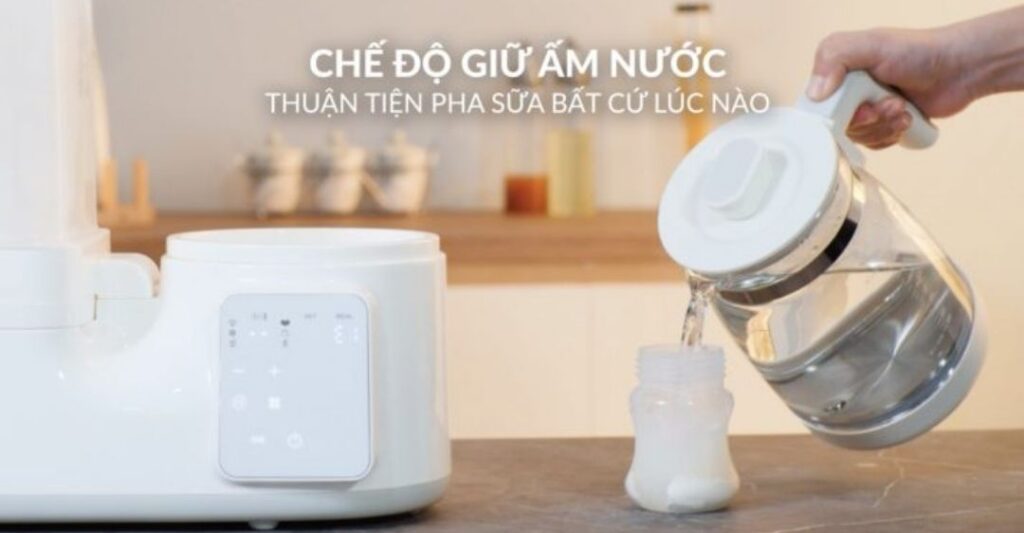 Cách đun và giữ ấm nước pha sữa