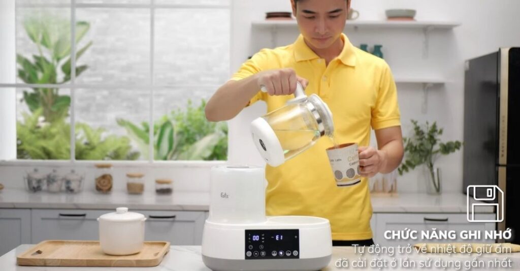 Máy còn có chức năng ghi nhớ nhiệt độ của lần sử dụng gần nhất