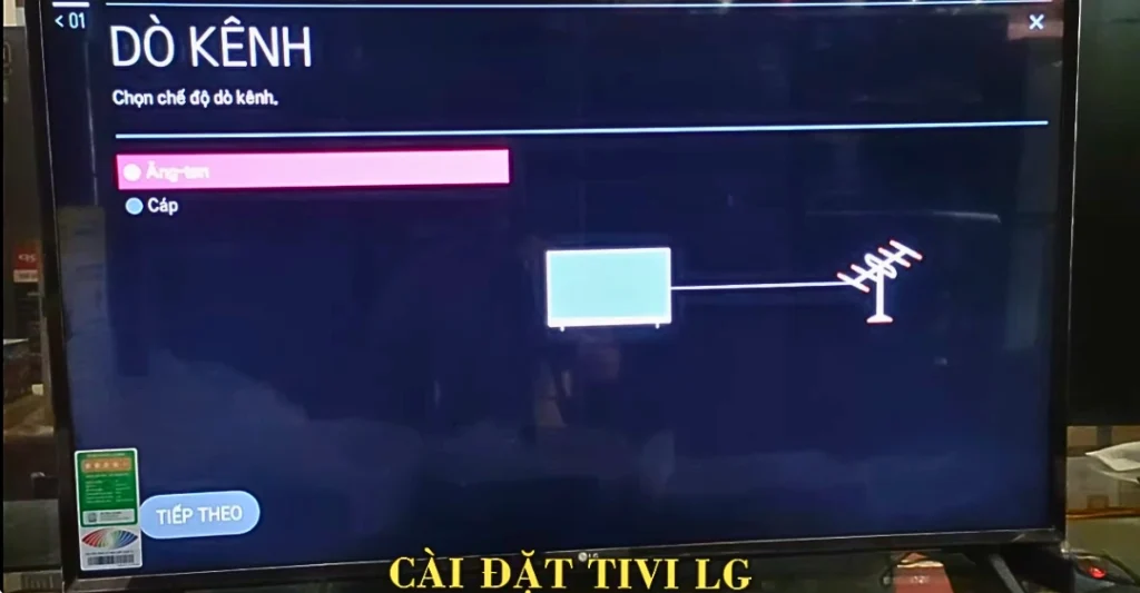 dò kênh tivi LG