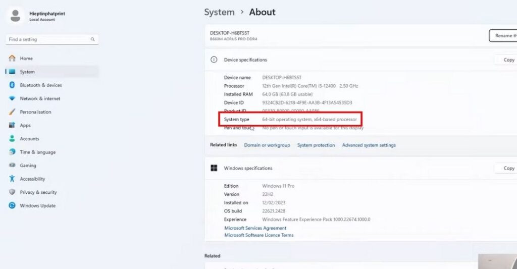 Xác định phiên bản Windows 11