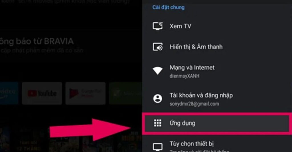 Khởi động lại tivi và cập nhật phần mềm hệ thống