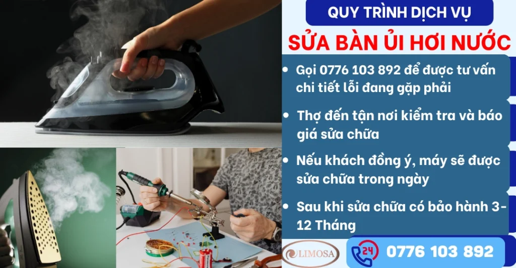 Quy trình dịch vụ sửa bàn ủi hơi nước
