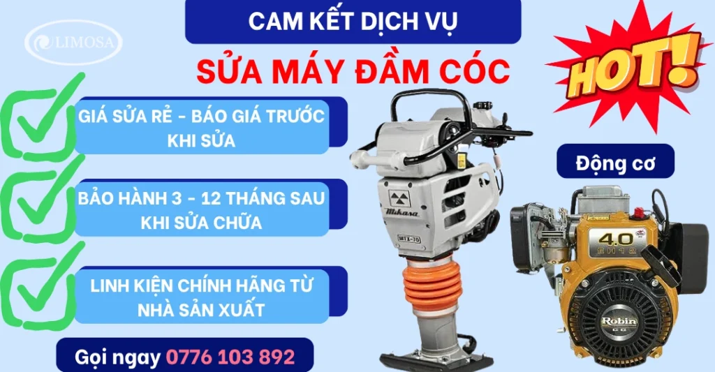 Cam kết dịch vụ sửa máy đầm cóc tại Sửa Điện Tử Limosa - Chuyên nghiệp