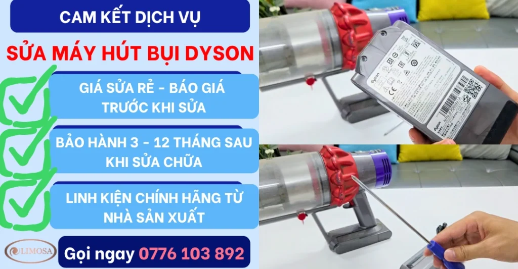 Cam kết dịch vụ sửa máy hút bụi Dyson giá rẻ