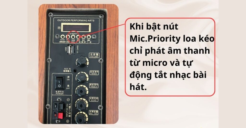 Kích hoạt nút ưu tiên micro