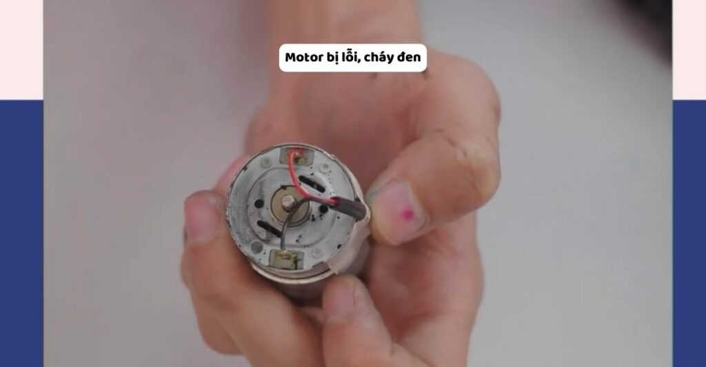 Motor bị lỗi, cháy đen