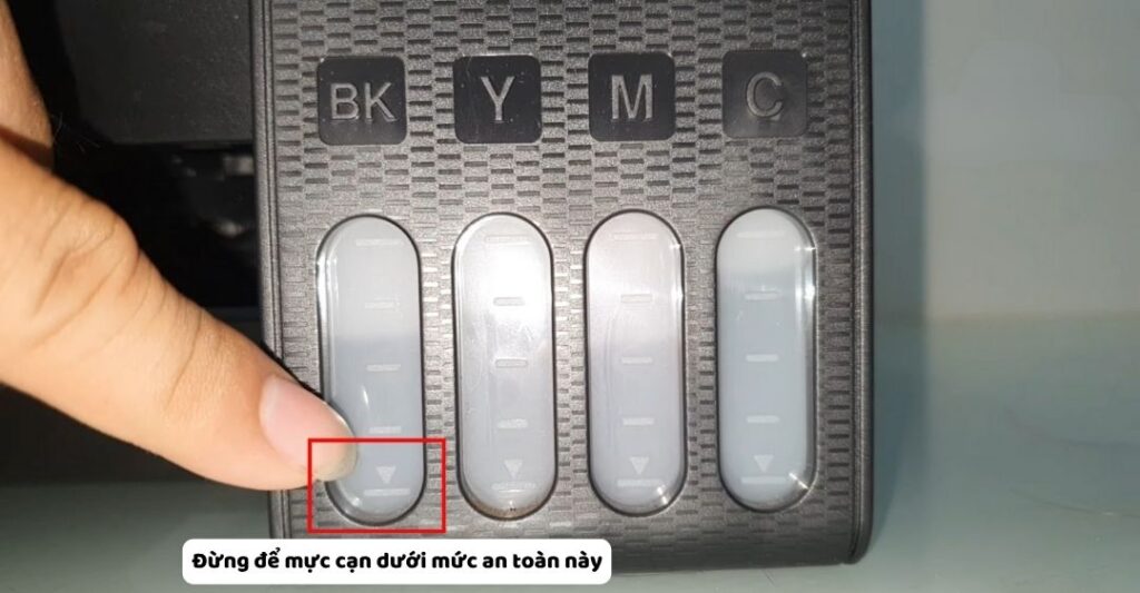 Lỗi phổ biến nhất: Để cạn kiệt mực in
