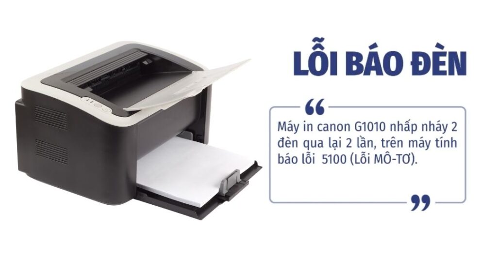máy in Canon G1010 nháy 2 đèn liên tục