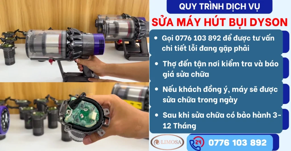 Quy trình dịch vụ sửa chữa máy hút bụi Dyson