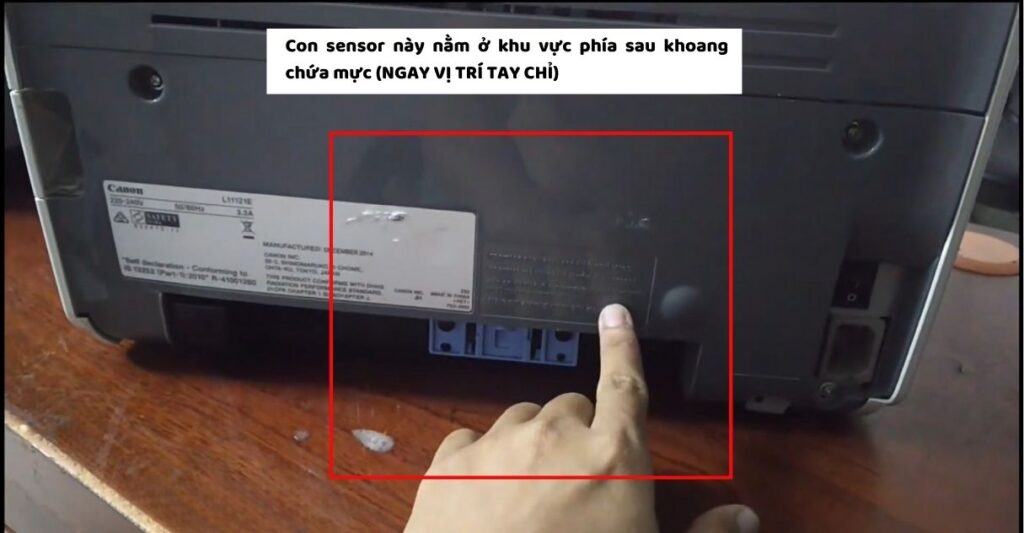 Sensor (Cảm biến) nhận hộp mực bị bẩn